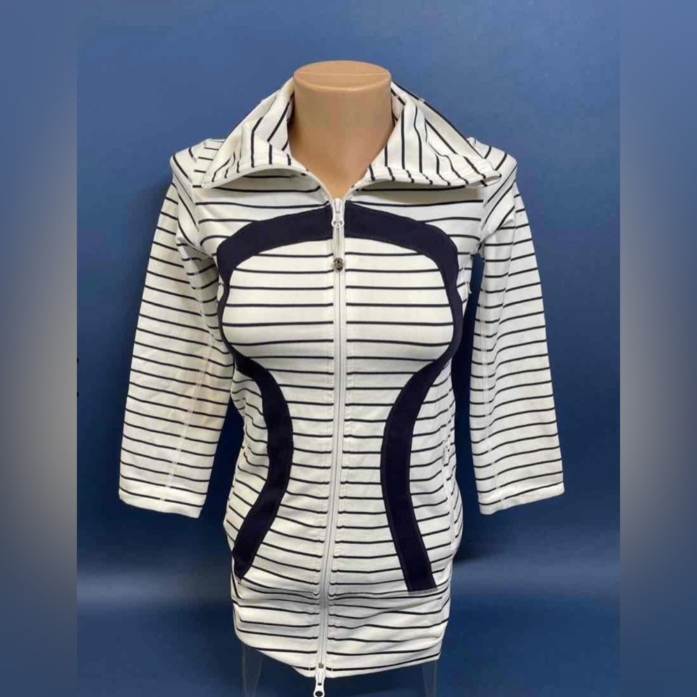 lululemon athletica Striped Jacket - Navy and White